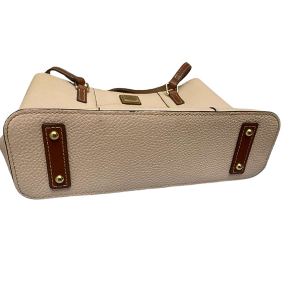 Dooney & Bourke Blush Pink Pebble Leather Tote Shoulder Bag Purse Tan Handles - Picture 5 of 12